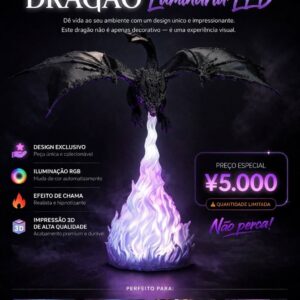 Luminaria Led RGB - Dragão